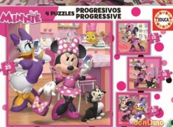 4 puzzles progresivos minnie 12-16-20-25 pzas.