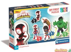 4 puzzles progresivos spidey marvel 3-6-9-12 pzas. - super color