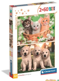 Puzzle 2x60 pzas. brothers in fur