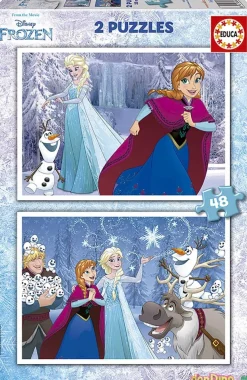 Puzzle 2x48 pzas. frozen