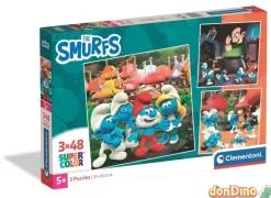 Puzzle 3x48 pzas. pitufos supercolor
