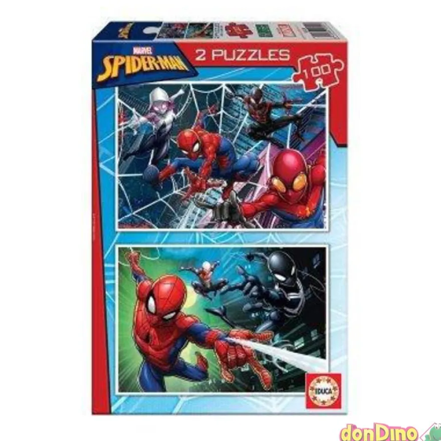 Puzzle 2x100 pzas. spider-man