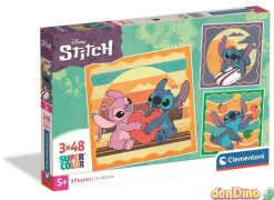 Puzzle 3x48 pzas. stitch disney supercolor