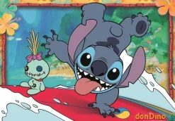 Puzzle 2x20 pzas. stitch disney super color