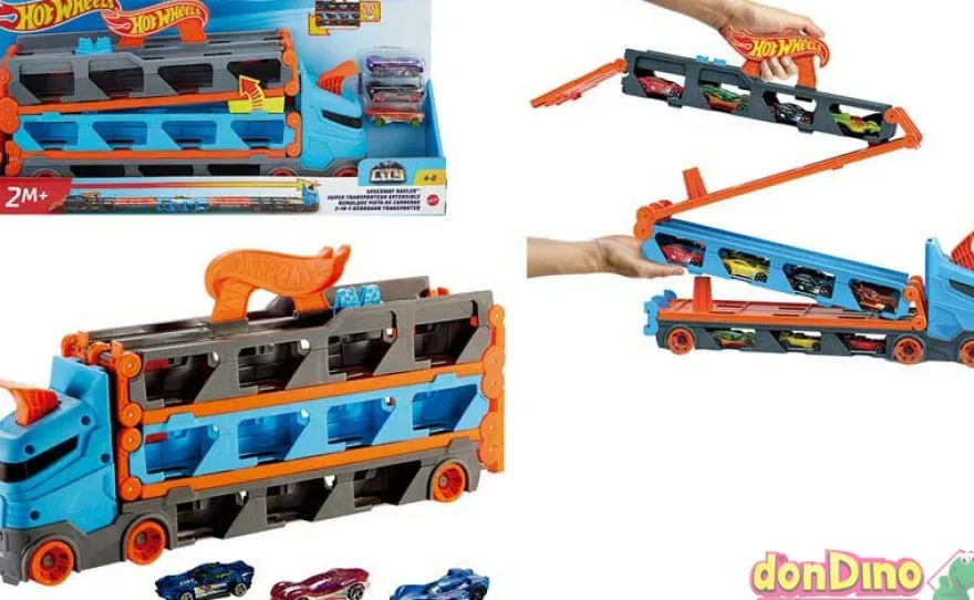 Remolque pista carreras hot wheels city - +2m.