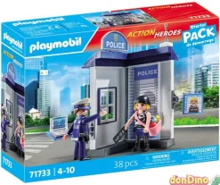 Sala de policia playmobil action he action heroes starter pack - 38 pzas.
