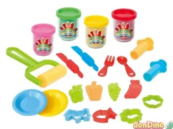 Set 4 botes plastilina c/acces.surt