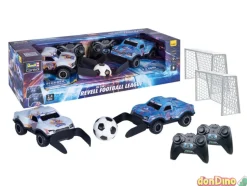 Set 2 coches r/c football league con 2 porterias y 1 balon - con luz