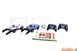 Set 2 coches r/c football league con 2 porterias y 1 balon - con luz