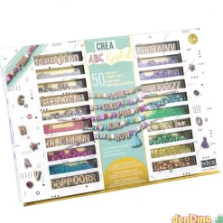 Set crea abc gold abalorios 50 letras doradas