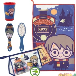 Set de viaje harry potter con vaso, cepillo y toalla