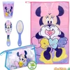 Set de viaje minnie mouse con vaso, cepillo y toalla