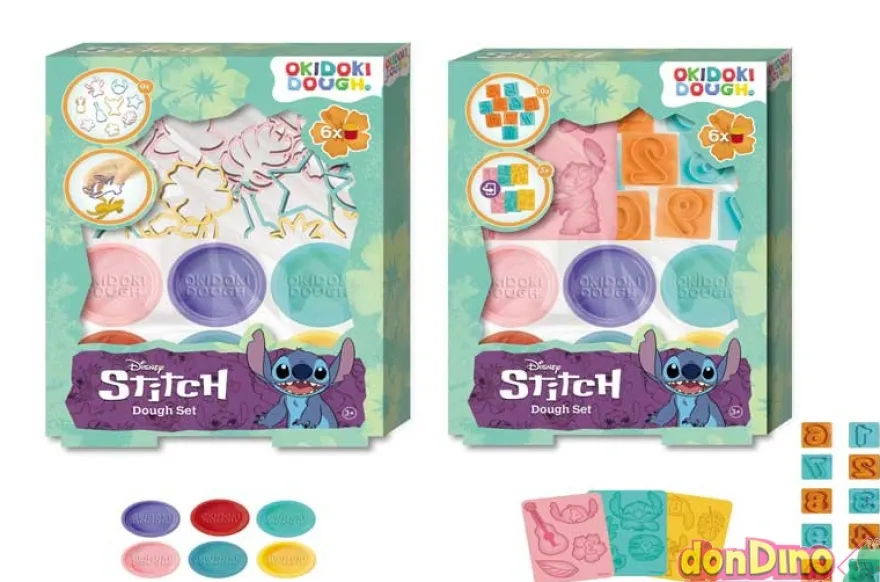 Set plastilina stitch 6 botes surt.
