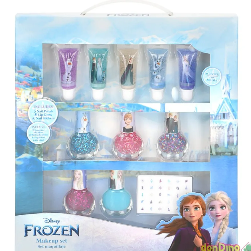 Set uñas con stickers frozen disney con aroma