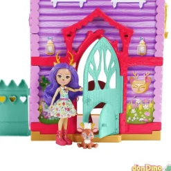 Supercasa del bosque enchantimals c/muñeca, animalito y 15 accesorios - 53 cm.