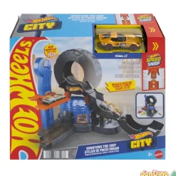 Taller de neumaticos hot wheels city - con 1 vehículo