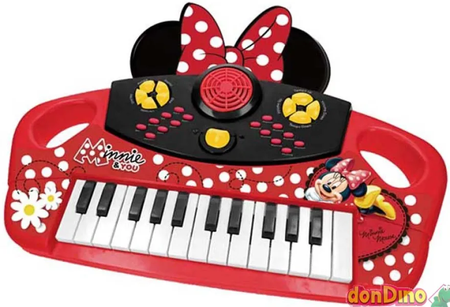 Teclado electronico minnie 25 tecla graba y reproduce - c/sonido