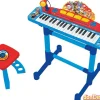 Teclado electronico patrulla canina c/microfono y banqueta