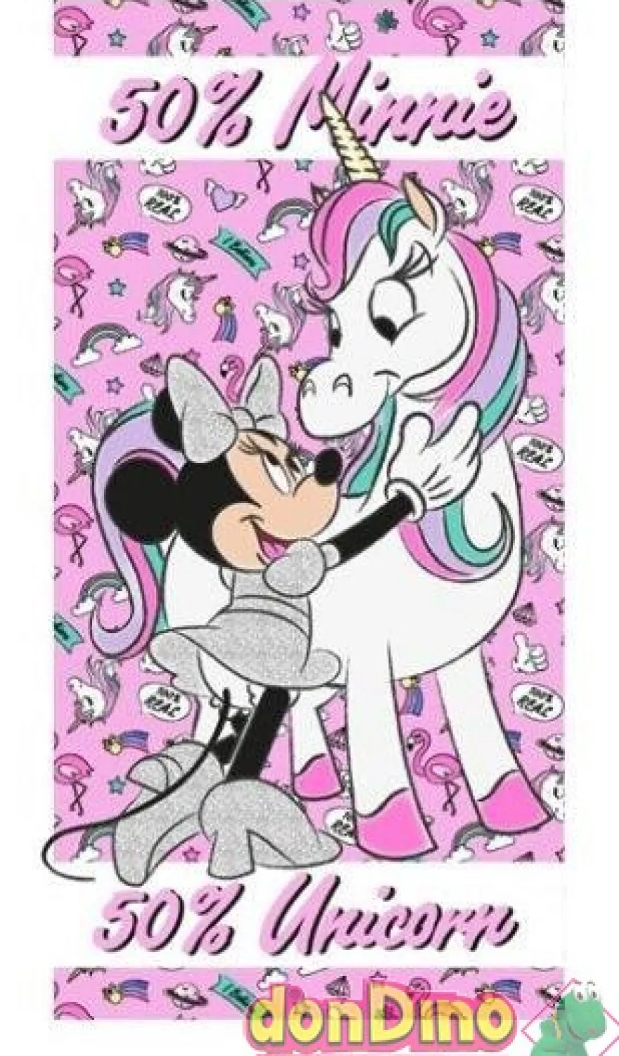 Toalla de playa minnie 70x140 cm. 100% poliester