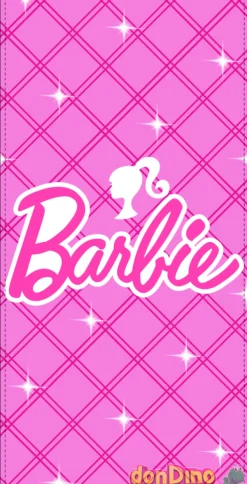 Toalla playa barbie 70x140 cm. 100% polyester