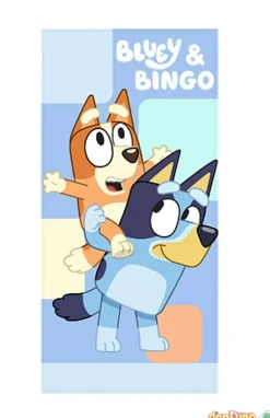 Toalla playa bluey y bingo 70x140cm 100% poliester