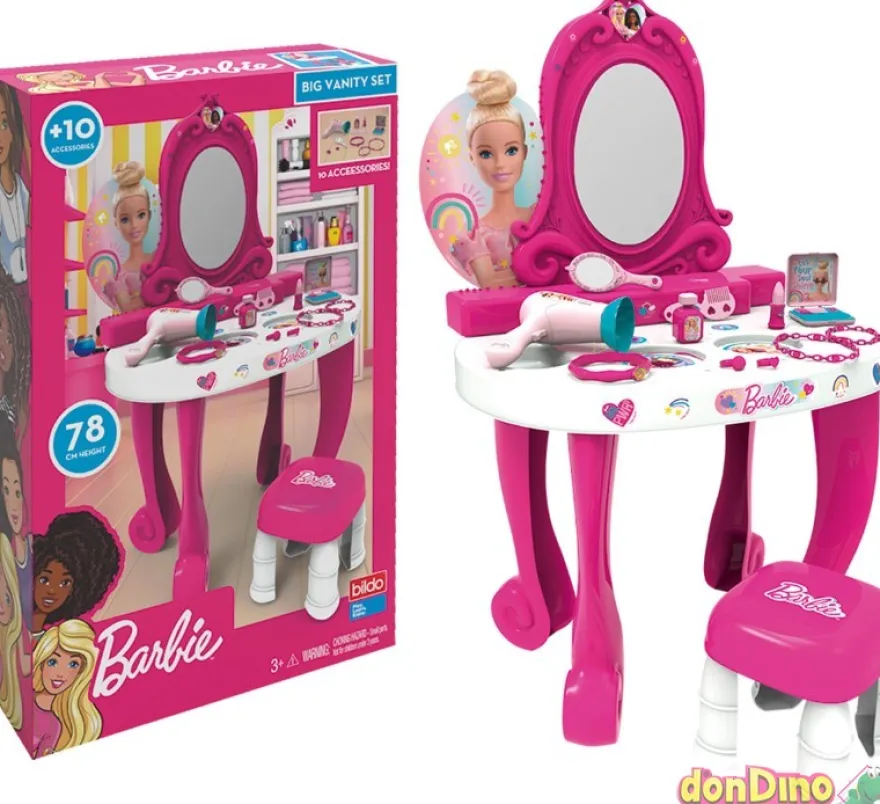 Tocador grande barbie 78 cm. + 10 accesorios
