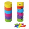 Torre colores redonda madera 54 pza