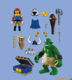 Troll con tesoro de caballero leon playmobil knights - 23 pzas.