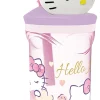 Vaso figurita 3d hello kitty 360 ml c/cañita