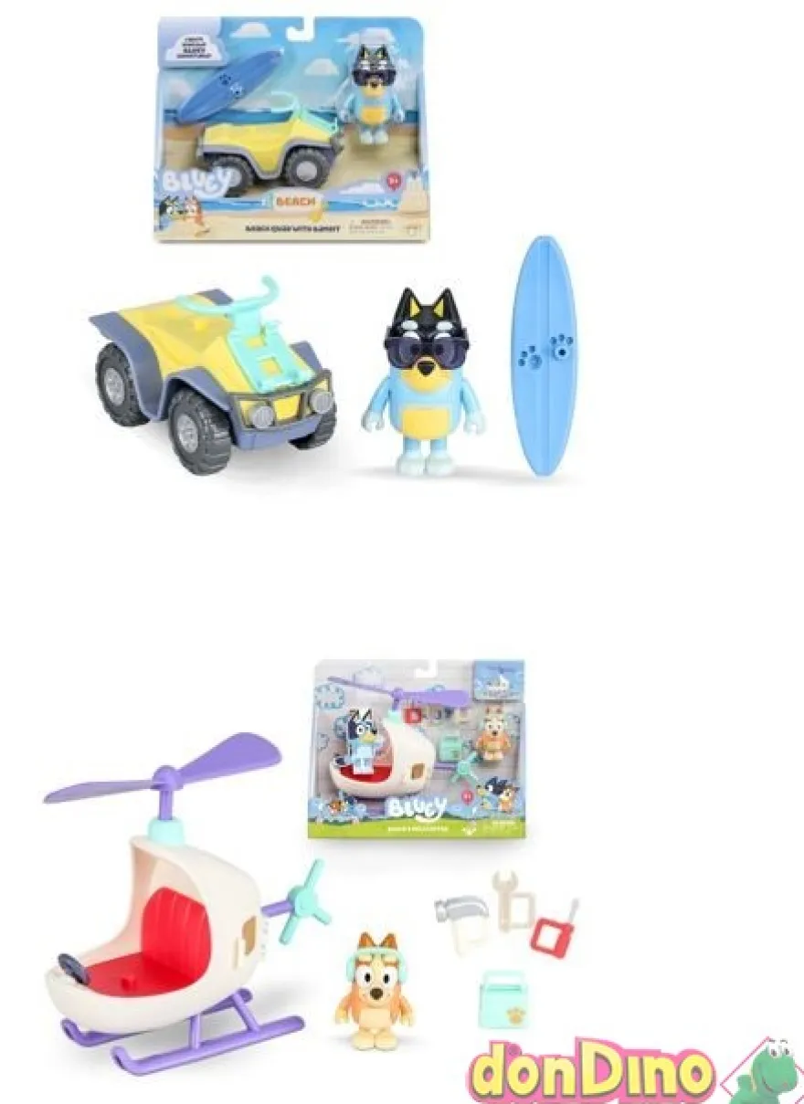 Vehiculo con figura bluey