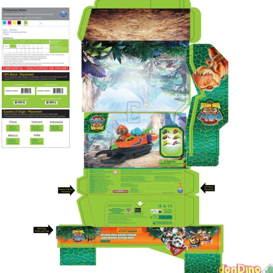 Vehiculo dino rescue patrulla canina: la dino película - surtidos