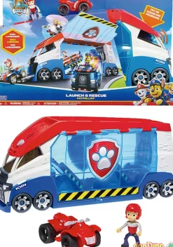 Vehiculo launch & rescue patroller patrulla canina - con sonido - 2 lanzadores