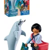 Zoo: delfin y visitante,playmobil