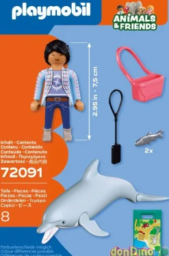 Zoo: delfin y visitante,playmobil