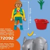 Zoo: elefante bebe y cuidadora playmobil