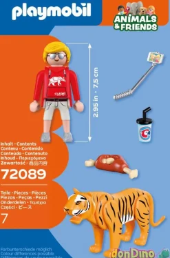 Zoo: tigre y visitante, playmobil
